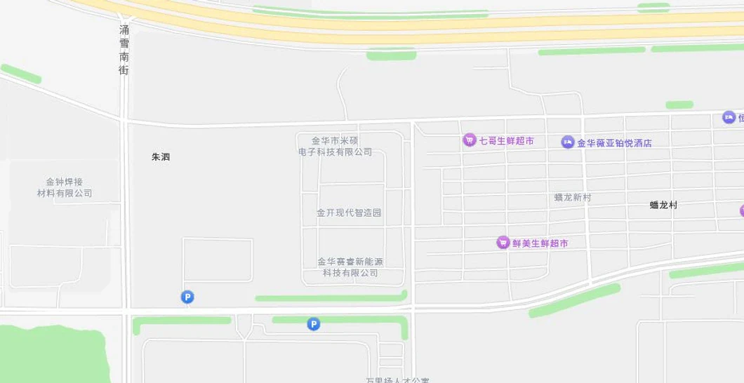 高德地图以金开现代智造园6幢为中心显示更广范围周边路网